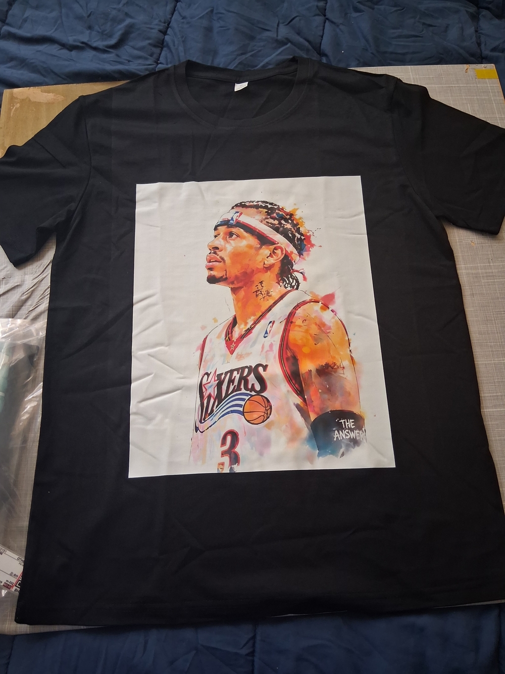 Allen Iverson NBA Philadelphia 76ers Graphic Tshirt Size S-XL